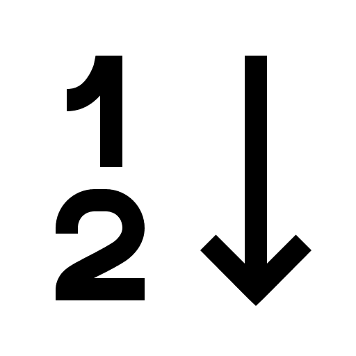 Numerical Sorting (12) Free Open-Source SVG Icon (Icons8 Windows 10 Icons)