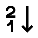 Numerical Sorting 21 (Icons8 Windows 10) Free Open-Source SVG Icon