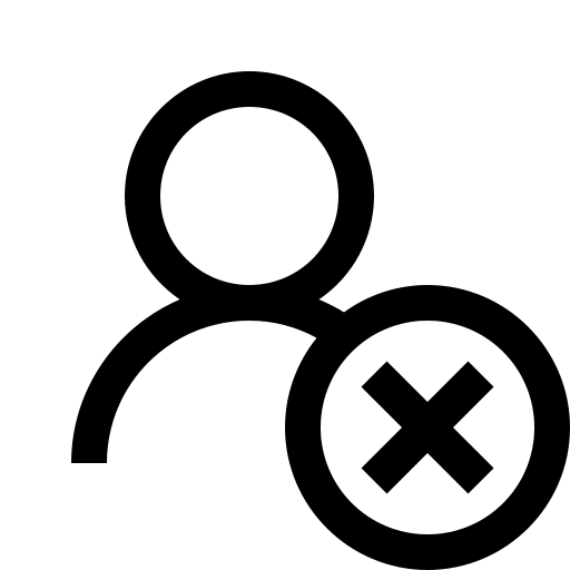 Remove User Account Free Open-Source SVG Icon (Icons8 Windows 10 Icons)