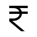 Indian Rupee Currency Symbol Free Open-Source SVG Icon