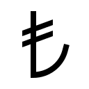 Turkish Lira Currency Symbol Free Open-Source SVG Icon