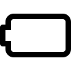 Empty Battery Indicator Free Open-Source SVG Icon