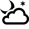 Partly Cloudy Night Weather (Filled) Free Open-Source SVG Icon