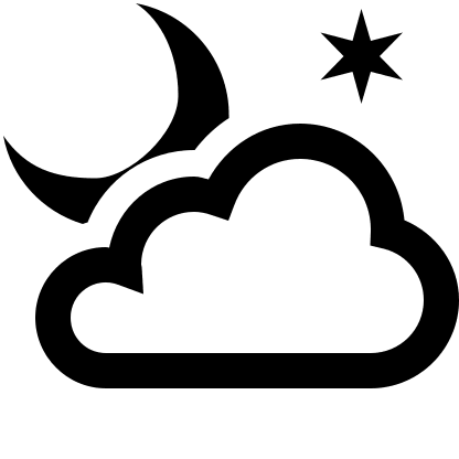 Partly Cloudy Night Weather (Filled) Free Open-Source SVG Icon (Icons8 Windows 8 Icons)