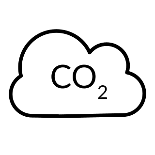 Carbon Dioxide (CO2) Free Open-Source SVG Icon (Innowatio Font)