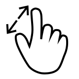 Pinch Gesture Free Open-Source SVG Icon