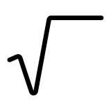 Square Root Symbol Free Open-Source SVG Icon