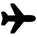 Airplane (IonIcons) Free Open-Source SVG Icon