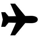 Sharp Airplane Design (IonIcons) Free Open-Source SVG Icon