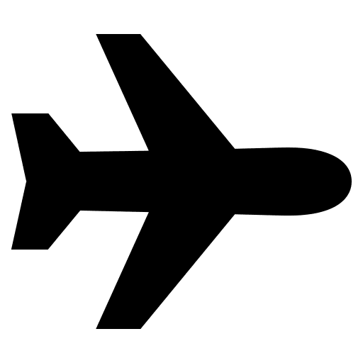 Sharp Airplane Design (IonIcons) Free Open-Source SVG Icon (IonIcons)