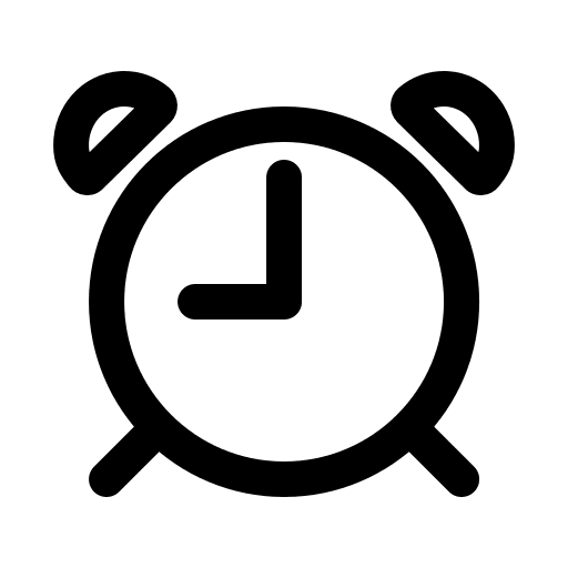 Alarm Clock (Outline) Free Open-Source SVG Icon (IonIcons)