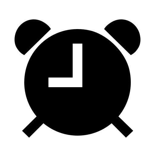 Sharp Alarm Clock (IonIcons) Free Open-Source SVG Icon (IonIcons)