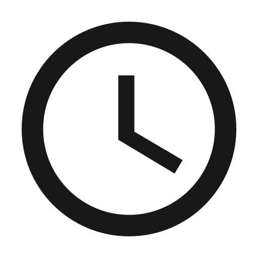 Android Time Display Free Open-Source SVG Icon (IonIcons)