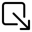 Arrow Down Right Box (Outline) Free Open-Source SVG Icon