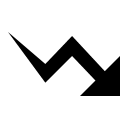 Downward Right Arrow Graph Free Open-Source SVG Icon