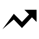 Upward Right Arrow Graph Free Open-Source SVG Icon