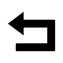 Left Return Arrow (IonIcons) Free Open-Source SVG Icon