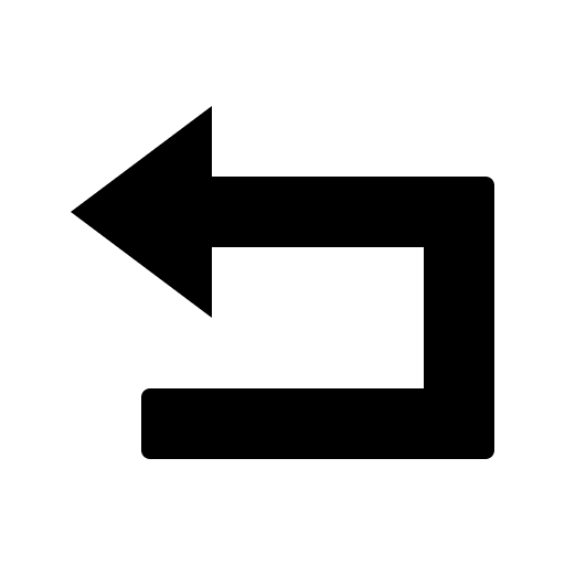 Left Return Arrow (IonIcons) Free Open-Source SVG Icon (IonIcons)