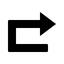 Right Return Arrow (IonIcons) Free Open-Source SVG Icon