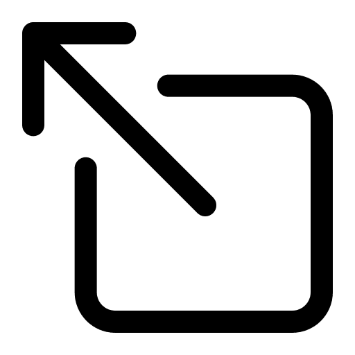 Arrow Up Left in Box (Outline) Free Open-Source SVG Icon (IonIcons)