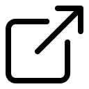 Arrow Up Right in Box (Outline) Free Open-Source SVG Icon