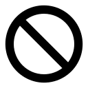 Ban Symbol (Sharp) Free Open-Source SVG Icon