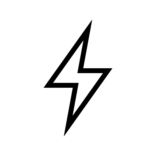 iOS Lightning Bolt Symbol (Outline) Free Open-Source SVG Icon (IonIcons)