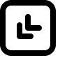 Square Down Left Chevrons (Jam Icons) Free Open-Source SVG Icon