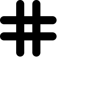 Hashtag Symbol Free Open-Source SVG Icon (Jam Icons)