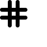 Hashtag Symbol Free Open-Source SVG Icon