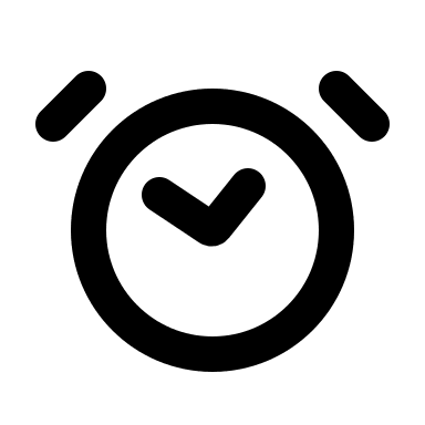 Alarm Clock Free Open-Source SVG Icon (Lets Icons)