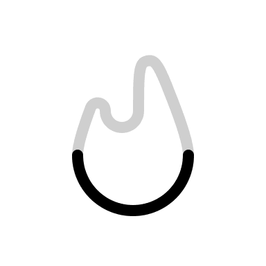 Alternative Fire Symbol (Duotone) Free Open-Source SVG Icon (Lets Icons)