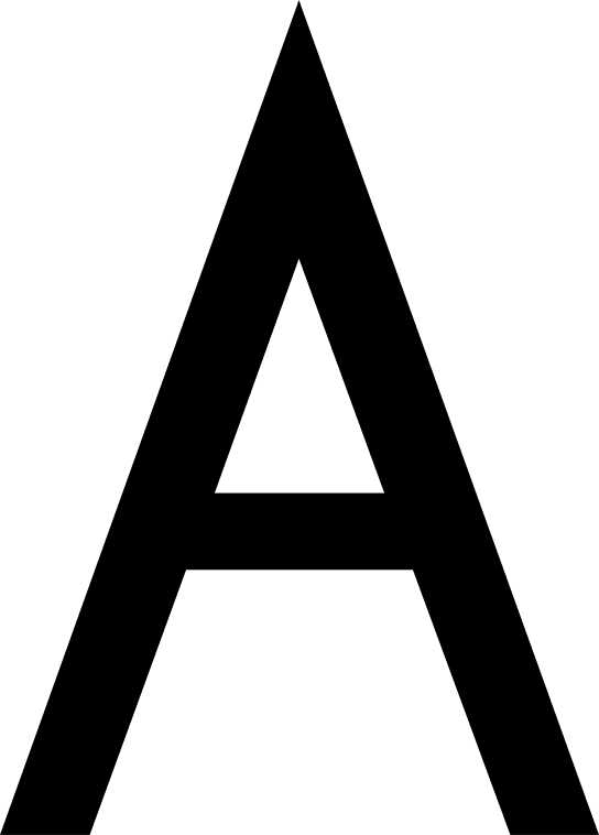 Uppercase Letter A Free Open-Source SVG Icon (Ligature Symbols)