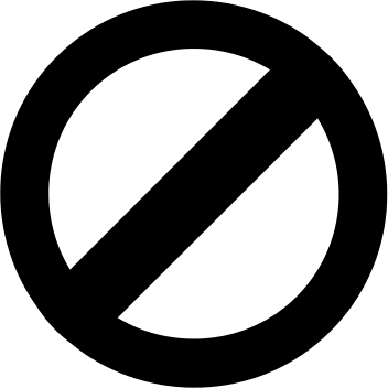 Prohibition Symbol Free Open-Source SVG Icon (Ligature Symbols)