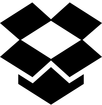 Dropbox Cloud Storage Service Free Open-Source SVG Icon (Ligature Symbols)