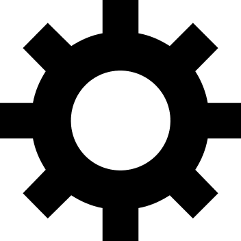 Gear Symbol Free Open-Source SVG Icon (Ligature Symbols)