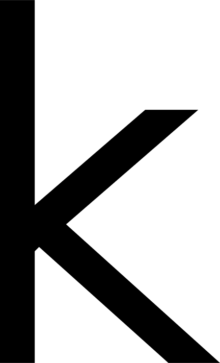 K Letter Symbol Free Open-Source SVG Icon (Ligature Symbols)