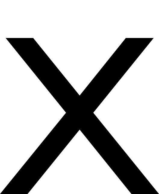 X Symbol Free Open-Source SVG Icon (Ligature Symbols)