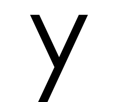 Y Letter Symbol Free Open-Source SVG Icon (Ligature Symbols)