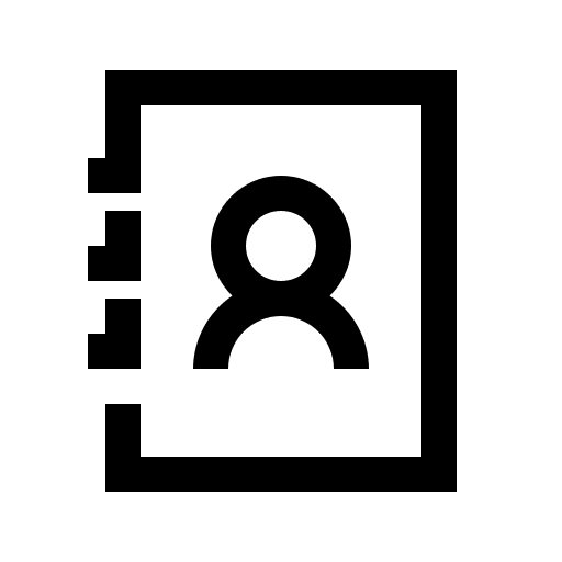 Address Book Free Open-Source SVG Icon (Line Awesome)