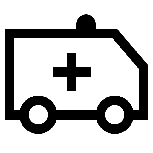 Ambulance Vehicle (Line Awesome) Free Open-Source SVG Icon (Line Awesome)