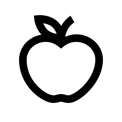 Alternative Apple Logo (Line Awesome) Free Open-Source SVG Icon (Line Awesome)