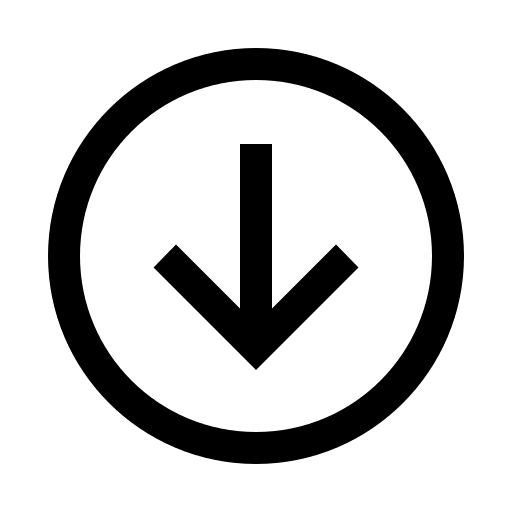 Downward Arrow in Circle (Line Awesome) Free Open-Source SVG Icon (Line Awesome)