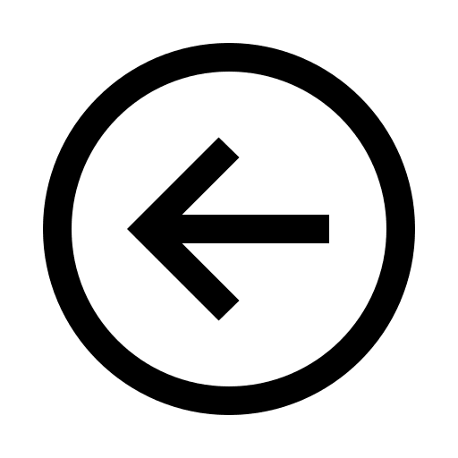 Left Arrow in Circle (Line Awesome) Free Open-Source SVG Icon (Line Awesome)