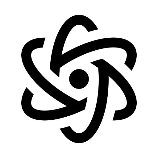 Atom Symbol (Line Awesome) Free Open-Source SVG Icon (Line Awesome)