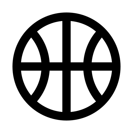 Basketball Ball (Line Awesome) Free Open-Source SVG Icon (Line Awesome)