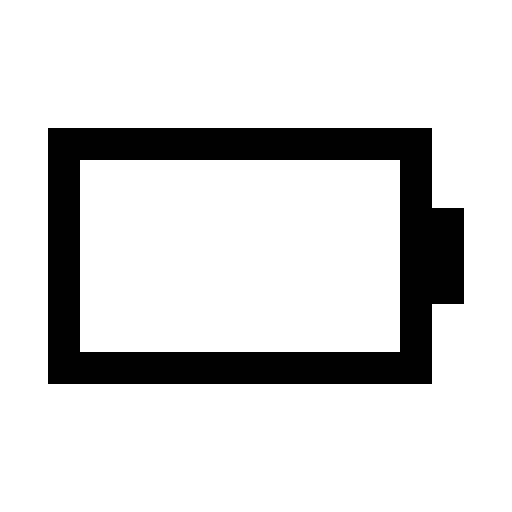 Empty Battery Indicator (Line Awesome) Free Open-Source SVG Icon (Line Awesome)