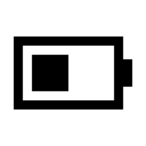 Half Charged Battery (Line) Free Open-Source SVG Icon (Line Awesome)