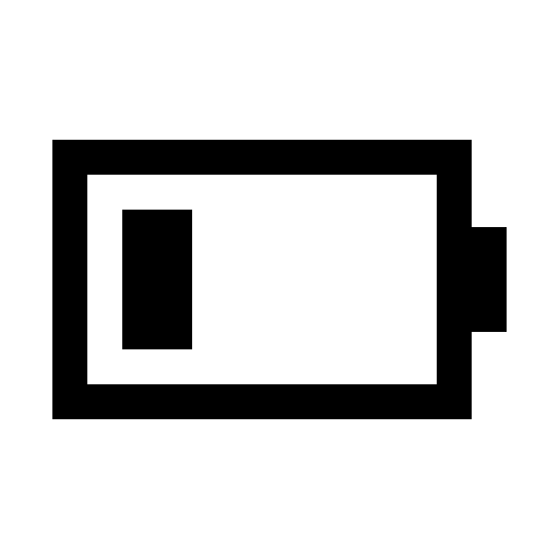 Quarter Battery Charge (Line Awesome) Free Open-Source SVG Icon (Line Awesome)