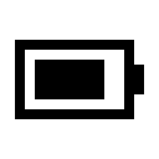 Three-Quarters Battery Charge (Line Awesome) Free Open-Source SVG Icon (Line Awesome)